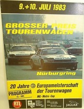 9.-10.Juli 1983 Grosser Preis Tourenwagen Nürburgring PROGRAMMHEFT VIII09 å
