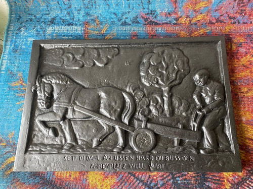 Metallwandrelief bauer mit - bauer,