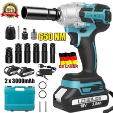 Akku Schlagschrauber Akkuschrauber Schrauber Mit 2x 3Ah Batterie Für Makita 18V