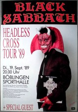 BLACK SABBATH - 1989 - Live in Concert - Headless Cross Tour - Poster - Böblinge