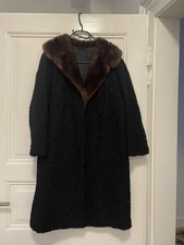 Persianer Pelzmantel Damen, Schwarz