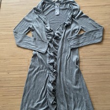 Street One Damen Long Strick Weste Mit Volants Gr. 36 S Soft Zarte Baumwolle