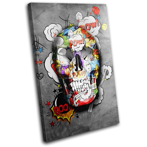 Pop art comic book skull - pop,