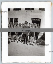 Generalleutnant Mayer mit Jugend in Uniform - WK2 Foto 6x7cm