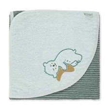Sterntaler Kapuzenbadetuch Bär Ben mittelgrün 80x80 cm Art-Nr. 7102002 Neu