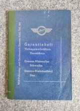 Garantie Heft Vertragswerkstätten Verzeichnis Simson Roller Schwalbe 1965