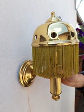 Wandlampe Design,Messing u. Seide, 60er Jahre, zugeschrieben Hans-Agne Jakobsson