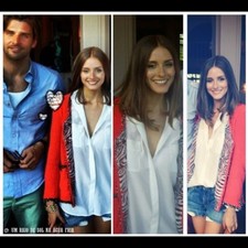 ZARA BOUCLE PIPED CARDIGAN