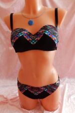 Sunflair Bügel-Bandeau-Bikini Gr. 40 Cup-C NEU Damen schwarz bunt
