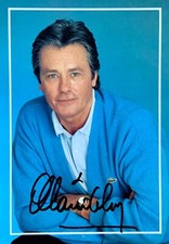 ALAIN DELON original handsignierte Autogrammkarte top Schauspieler 90er