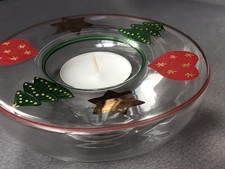 NAGEL Glasdesign Teelichthalter Weihnachten D 12,5 cm