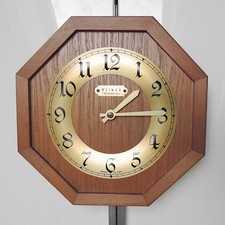 Edle ddr wanduhr holz - edle, holz/messing