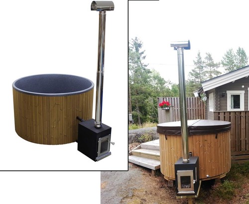 Hot tub 180cm set montiert - tub, mit