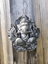 Asiatisches Wandrelief/Dekorations Platte Ganesha Elefantengott  Steinguss