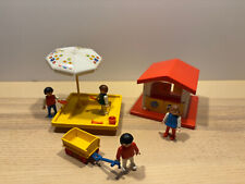 Playmobil 3497 Spielplatz Spielhaus Sandkasten + 2 extra Kinder 1980s
