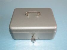 DDR Geldkassette Kassette Hammerschlaglack silbern 22 x 17 x 8 Kasse