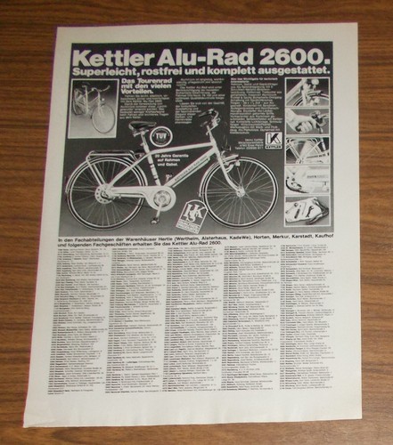 Seltene werbung kettler - seltene,