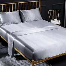 Spannbettuch einfarbig satin - spannbettuch,