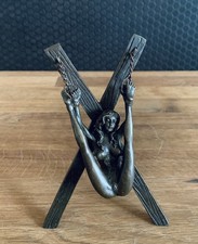 Bronzefigur Jungfrau Skulptur Frau Akt Erotik Figur Antik Bronze Statue Nude