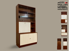 WMK # Stilvolles modulares Mid-Century Highboard, Vollholz in Teak, mit späterer