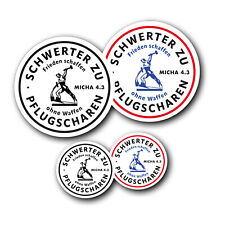 Sticker „Schwerter zu Pflugscharen - Frieden schaffen ohne Waffen“