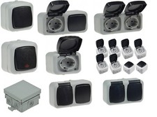 Aufputzsteckdose ip44 16a 250v - ip44, 16a/250v