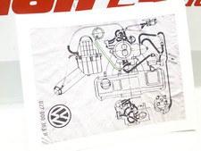 KENNSCHILD AUFKLEBER UNTERDRUCK VW GOLF 2 GL GT GTI US SYNCRO JETTA 027000363F