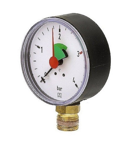 Heizungs manometer bar - 0-4,