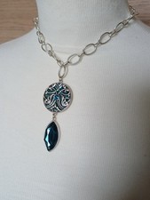 Kette, Collier von Pilgrim - Danish Design, Blau,  Türkis,  Silbern 