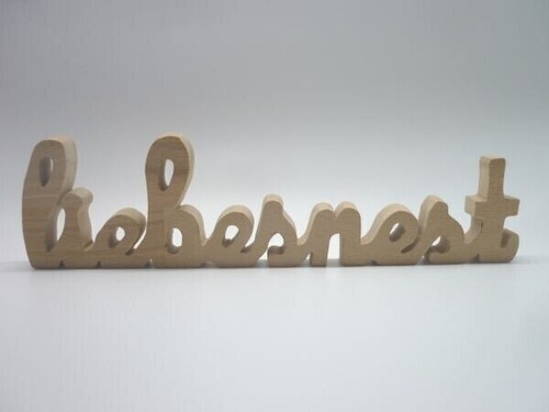 Schriftzug liebesnest holzdeko - schriftzug,
