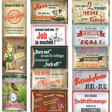 Blechschild Schilder 20x30cm lustige Sprüche Dekoration Geschenkidee Männer Deko