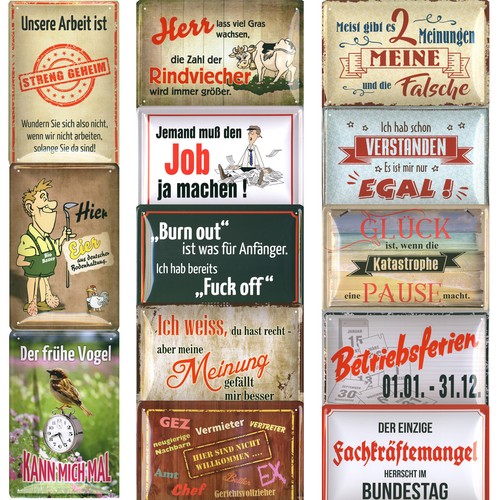 Blechschild schilder 20x30cm - blechschild,