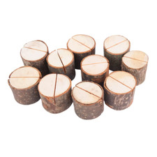 10 Stück Holz Tischkartenhalter für Hochzeit, Geburtstag, Party, rustikal, boho