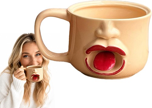 Lustige gesicht tasse mit - lustige,