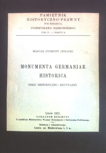 Monumenta germaniae historica - monumenta,