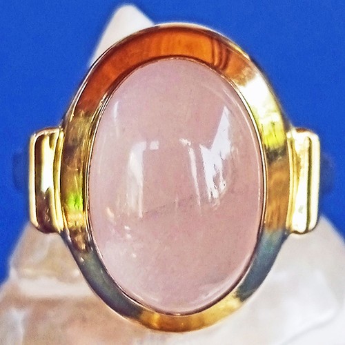 Vintage rosenquarz goldring - vintage, rosenquarz-goldring