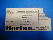 83/84 Ticket Hannover 96 1. FC