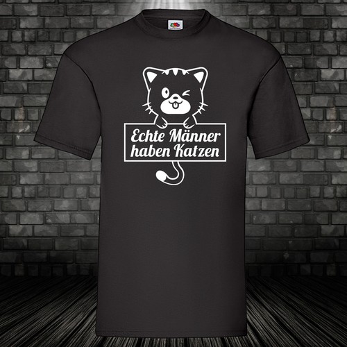 Katzen shirt schwarz - shirt,