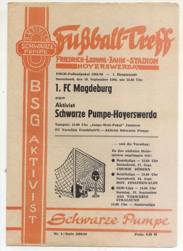Fdgb pokal bsg aktivist - fdgb-pokal, 88/89
