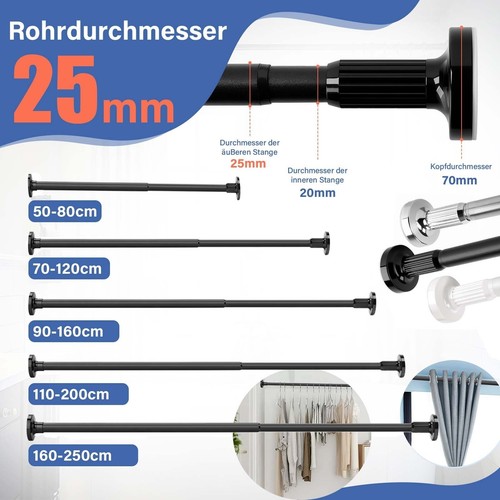 250cm teleskopstange - 50-250cm,