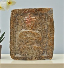 Antike Sandstein Stammesgott Idol Figur Original Alt Handgeschnitzt