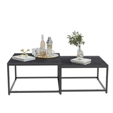 2pcs Couchtisch Marmor