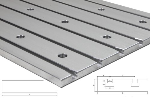 Gussaluminium nutenplatte - gussaluminium, t-nutenplatte