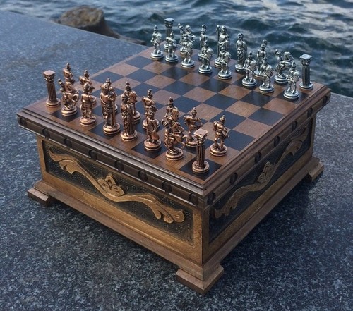 Antikes puzzle schachspiel - puzzle,