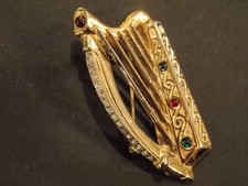 antike Brosche gold  vergoldet