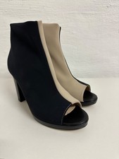 Made in Italia Pumps Stiefelette Peep Toe Gr. 40 Schwarz/Beige