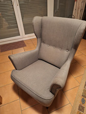 IKEA Ohrensessel Strandmon grau