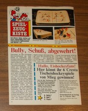 Seltene Werbung Mieg Cresta Eishockey Tischeishockey Spiel 1981