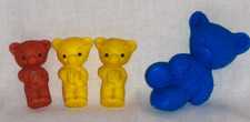 DDR Spielzeug Teddys Plastik Rummel Souvenir 4 Stück