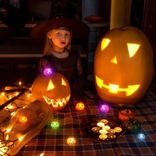 APODESS 14tlg LED Kürbis Deko